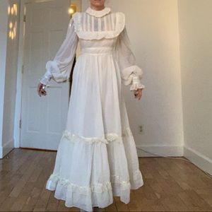 Gunne Sax vintage maxi dress XS